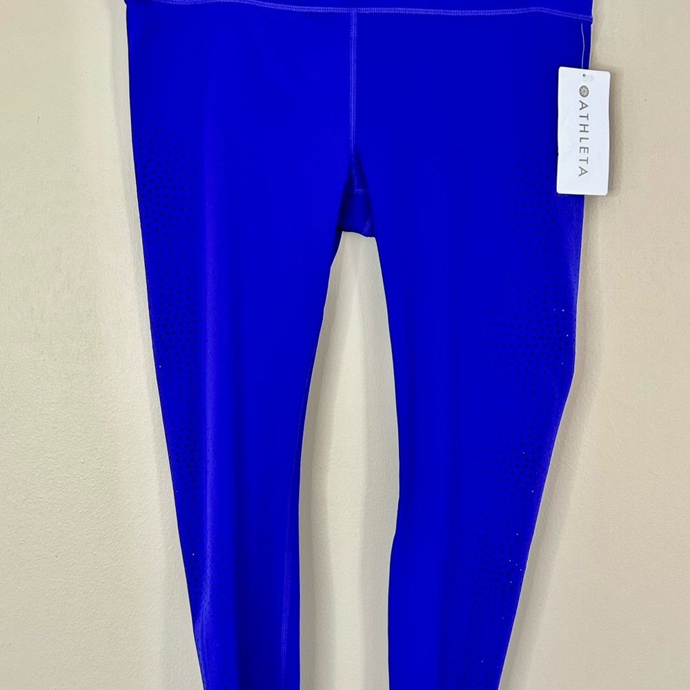 Athleta Leggings Cobalt Blue Velocity Laser Capri